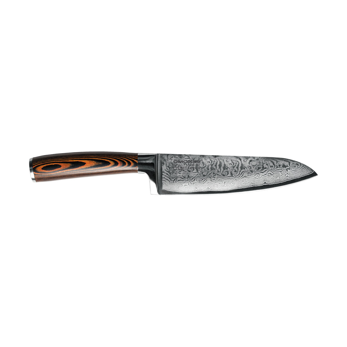 Кухонный нож Damascus Suminagashi Сантоку